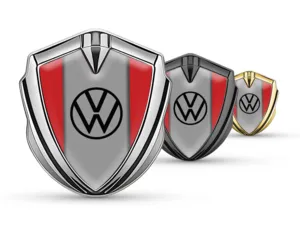 VW Metal Emblem Badge Racing Inspired Glossy